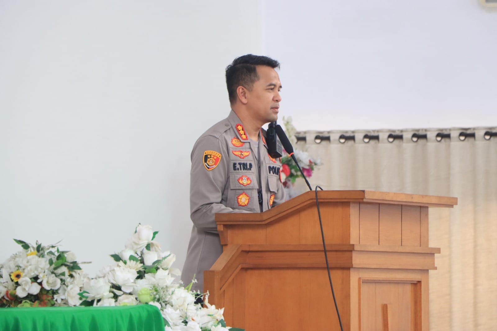 Minggu Kasih di GKE Pintu Elok, Kapolresta Pontianak Ajak Masyarakat Bersama Cegah Perundunga