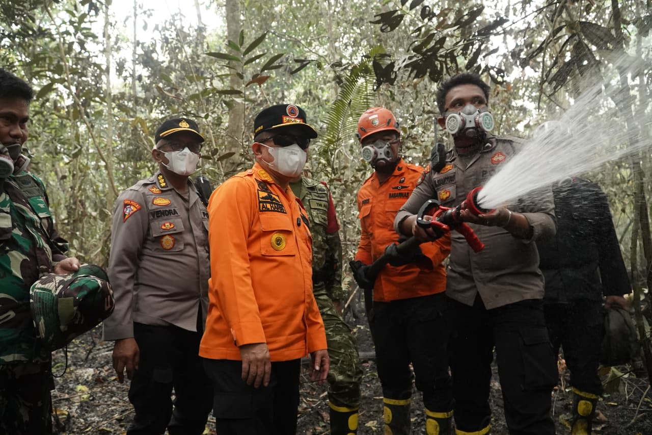 Karhutla di TNBS Masih Ditangani, Polda Jambi Bersama Tim Gabungan Pantau Area Terdampak 5,5 Hektare
