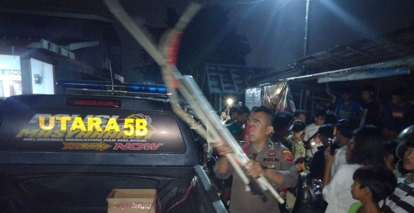 Respon Aduan Masyarakat Patroli Enggang Polsek Pontianak Utara Bubarkan Remaja Hendak Tawuran