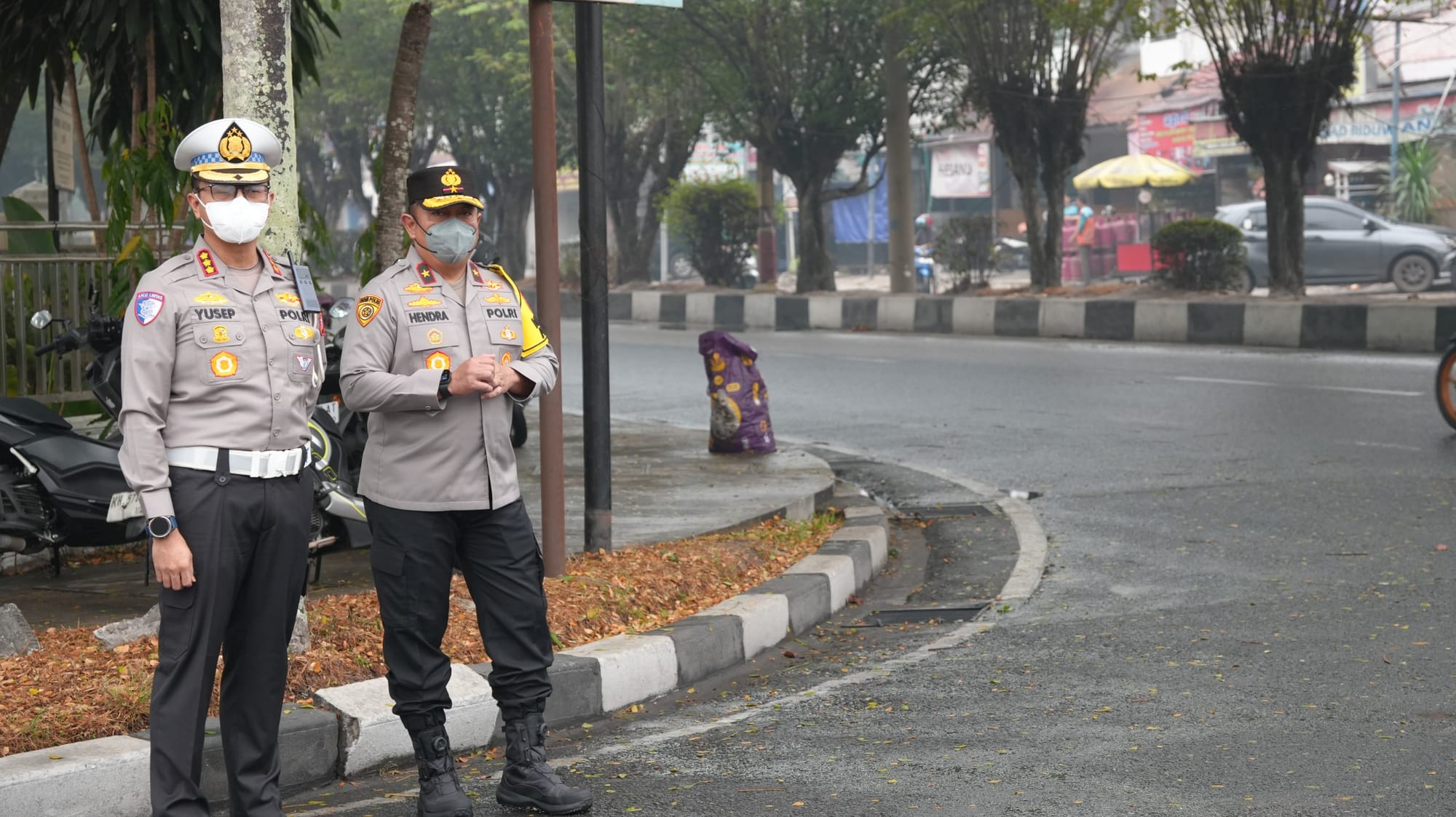 Wujudkan Pelayanan kepada Masyarakat, Wakapolda Kalteng Bersama Pejabat Utama Atur Lalu Lintas