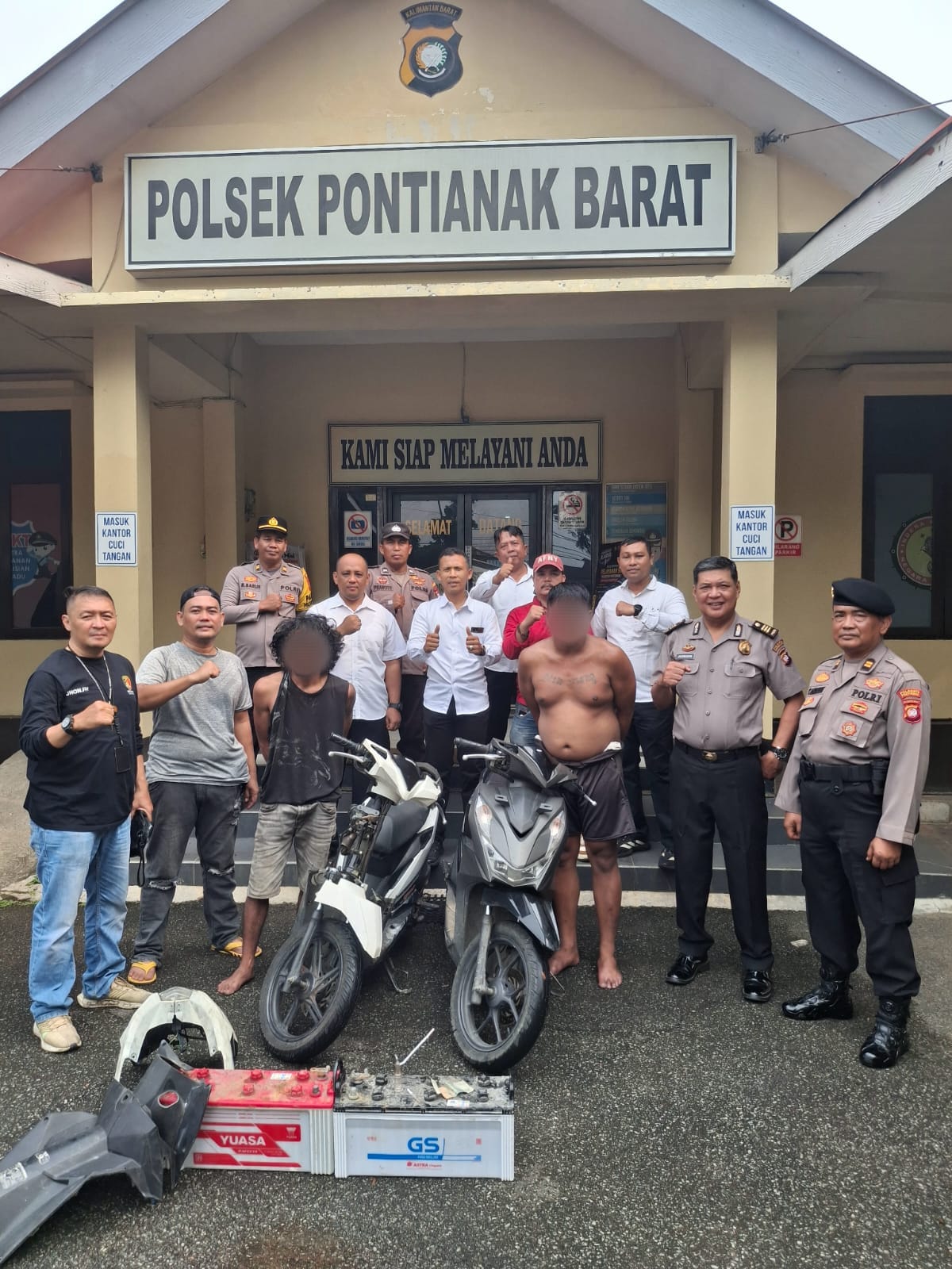 Spartan Pontianak Barat Amankan Dua Terduga Pelaku Curanmor