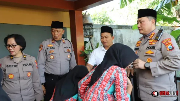 Kuatkan Tali Silaturahmi, Kapolresta Malang Kota Santuni Anak Yatim di Momen Halal Bihalal