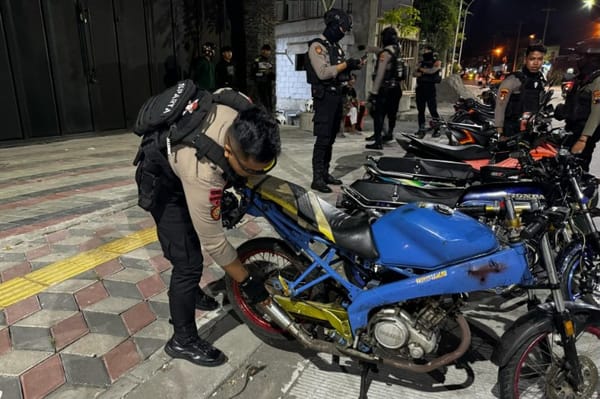 Polisi Gagalkan Aksi Balap Liar, 12 Motor Berknalpot Brong Diamankan Tim Sparta