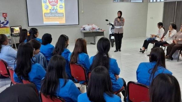Polresta Malang Kota dan Lady Bikers Ajak Masyarakat Patuhi Keselamatan Berkendara