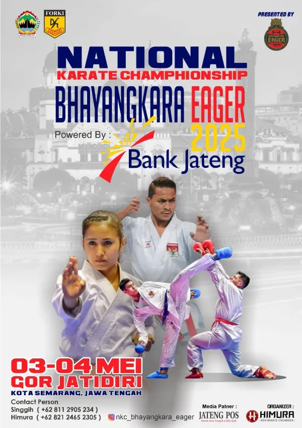Kejuaraan Nasional Karate Bhayangkara Eager Championship 2025 Akan Digelar di Semarang