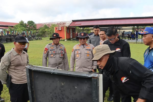 Latihan Menembak Polres Kotim, Kapolres Tekankan Disiplin Penggunaan Senjata