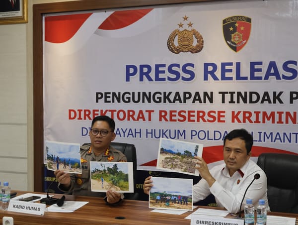 Buka Lahan 102 Hektar Tanpa Izin, Warga Lamandau Ditangkap Ditreskrimsus Polda Kalteng