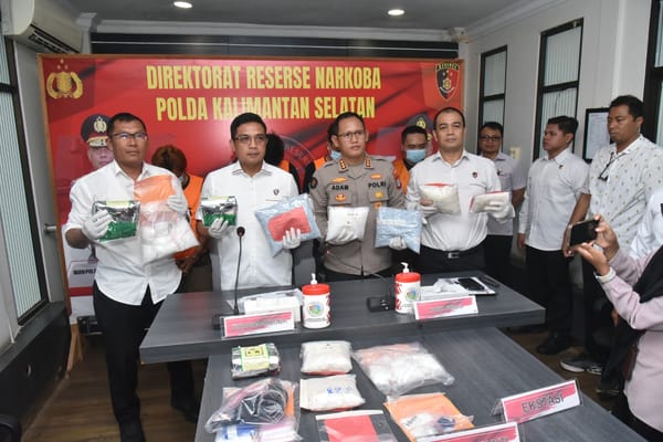 Polda Kalsel Bongkar Jaringan Narkoba Raksasa Terafiliasi Fredy Pratama