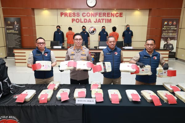 Polda Jatim Ungkap Jaringan Narkoba Internasional, 21 Kg Sabu Disita