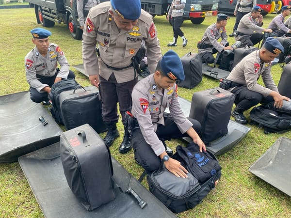Cek Kesiapan, Brimob Kalteng Gelar Personel Jelang Peringatan May Day