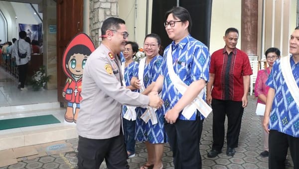 Pastikan Keamanan Paskah, Kapolres Kebumen Kunjungi Pos Pengamanan Gereja
