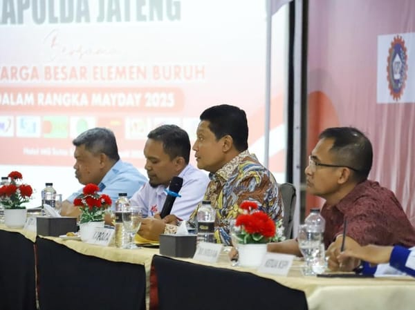 Kapolda Jateng dan Serikat Buruh Gelar Sarasehan, Siap Wujudkan May Day 2025 yang Kondusif