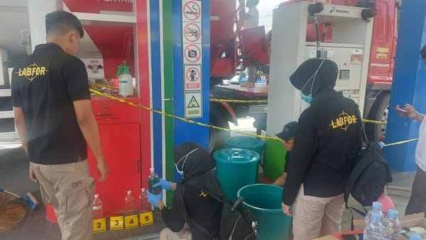Bidlabfor Polda Jateng Selidiki Kasus Pertalite Diduga Tercampur Air di SPBU Trucuk