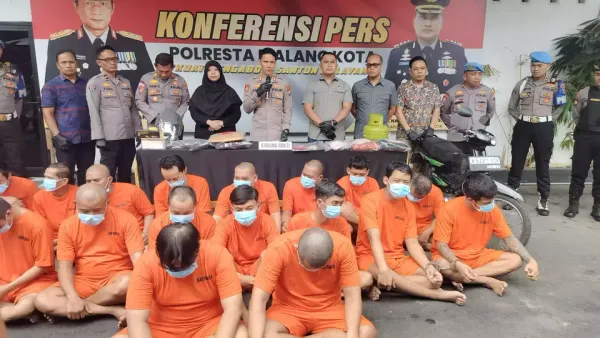 Polresta Malang Kota Bekuk 36 Pelaku Gangster hingga Debt Collector