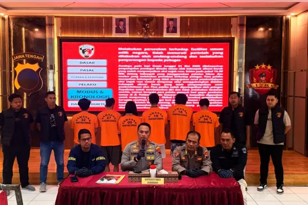 Video Demo Buruh Ricuh di Semarang, Polisi Tetapkan 6 Tersangka dari Kelompok Anarko