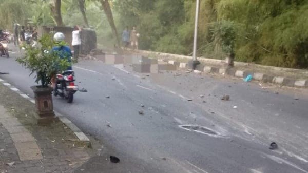 Kecelakaan di Turunan Sadeng Gunungpati, Truk Tabrak Pemotor, 6 Korban Luka
