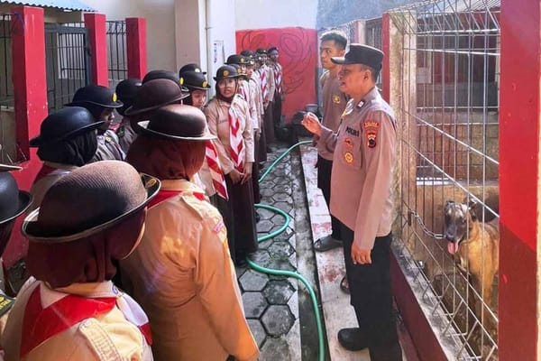 Satbinmas Polres Grobogan Bina Saka Bhayangkara, Perkenalkan Peran K-9 dalam Kepolisian