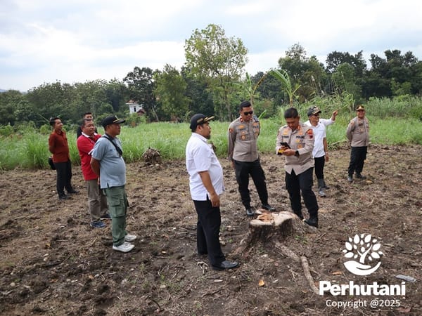 Dukung Ketahanan Lingkungan, Perhutani Bersama Polres Grobogan Gagas Agroforestry