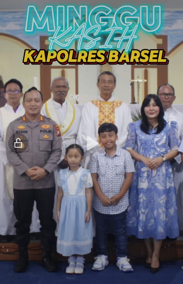 Pererat Silaturahmi, Kapolres Barsel Perkenalkan Diri Saat Ibadah Minggu di Gereja Santo Paulus