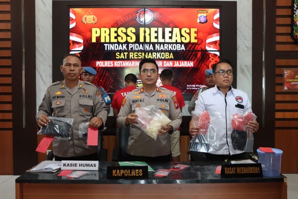 Polres Kotim Gelar Press Release Pengungkapan Kasus Narkotika Jenis Sabu