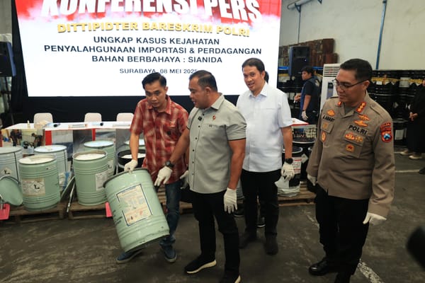 Polri Diapresiasi Kemendag RI Usai Ungkap Perdagangan Ilegal Sianida di Jawa Timur