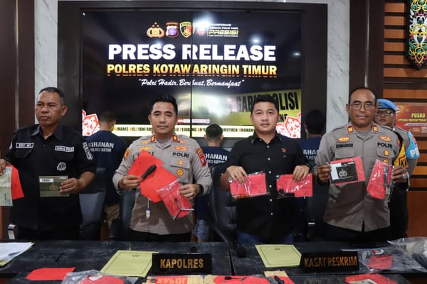 Berantas Kejahatan Jalanan dan Premanisme Polres Kotim amankan  8 Pelaku.