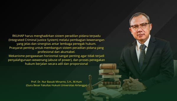 RKUHAP Harus Lindungi Hak Asasi dan Perkuat Check and Balance Kata Guru Besar UNAIR
