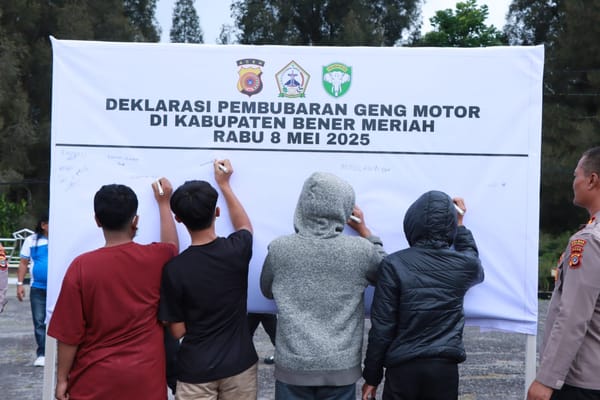 Operasi Zero Premanisme Berhasil, Geng Motor di Bener Meriah Tak Lagi Eksis