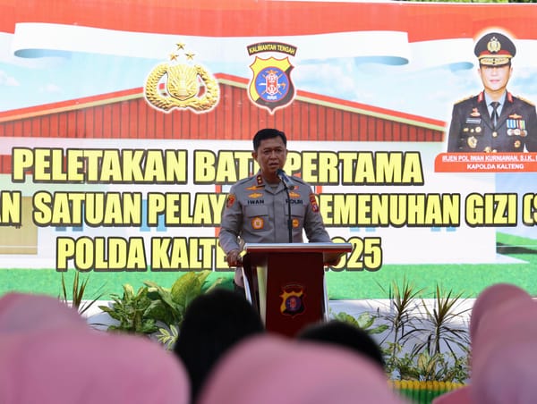 Tingkatkan Program MBG, Polda Kalteng Launching Pembangunan SPPG