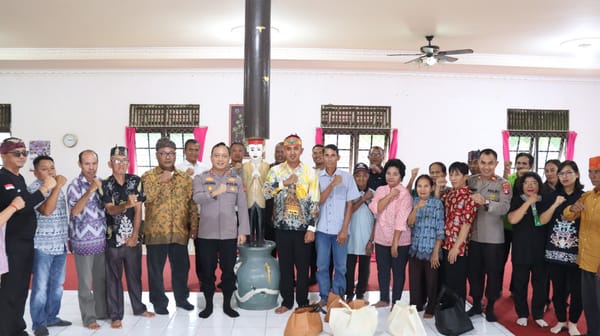 Silaturahmi Kamtibmas, Kapolres Barsel Menyambangi Majelis Hindu Kaharingan.