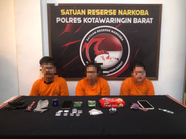 Ungkap Kasus Narkoba, Polres Kobar Tangkap Tiga Pengedar Sabu