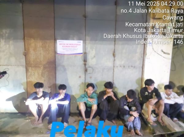Kelompok Pemuda Diduga Hendak Tawuran Diamankan di Jaktim