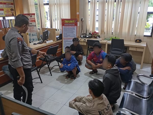 Terlibat Tawuran, Enam Remaja Diamankan dan Dibina Polresta Palangka Raya