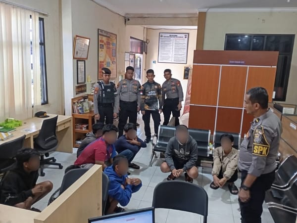 Polresta Palangka Raya Amankan 6 Remaja Tawuran dalam Operasi Premanisme