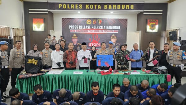 Polresta Bandung Tindak Tegas Premanisme, Ratusan Orang Diamankan