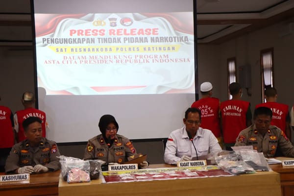 Polres Katingan Tangkap Oknum Kades dalam Rangkaian 25 Kasus Narkoba