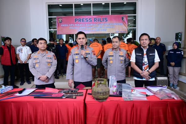 Polda Jambi Ringkus 274 Preman, 32 Ditahan karena Terbukti Melanggar Hukum