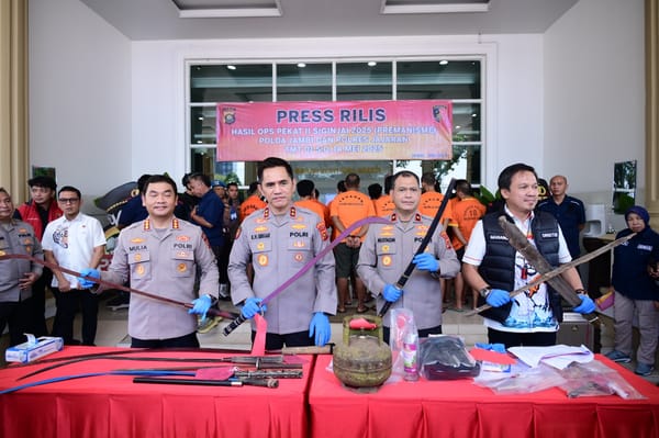 274 Preman Diciduk Polda Jambi, 32 Orang Jalani Penahanan