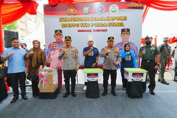 Kapolri Tinjau SPPG Polda Sulsel, Kawal Dukungan untuk Program MBG
