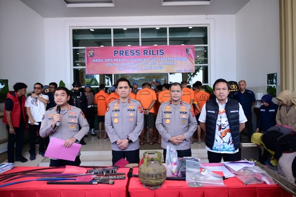 Tindak Tegas Premanisme, Polda Jambi Ringkus Ratusan Pelaku