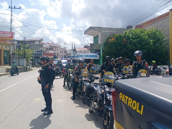 Cegah Gangguan Keamanan, Satbrimob Kalteng Gelar Patroli Gabungan Usai Putusan MK