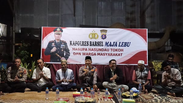Tatap Muka dan Dialog, Kapolres Barsel Sambangi Warga RT 24 Hilir Sper