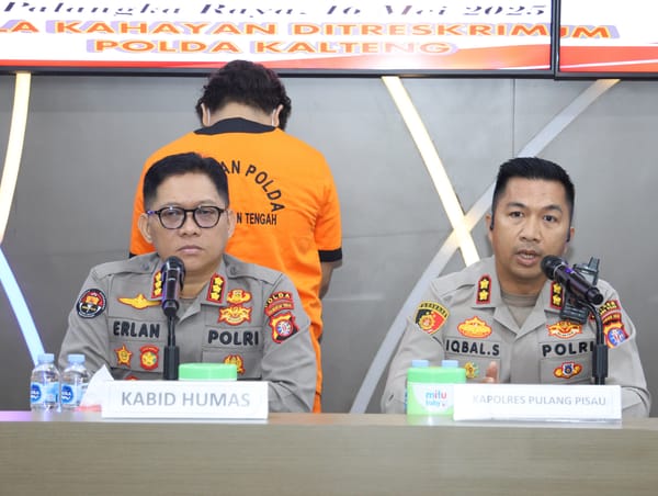 Polda Kalteng Bekuk Pelaku Pembunuhan, Jasad Korban Ditemukan di Pulang Pisau