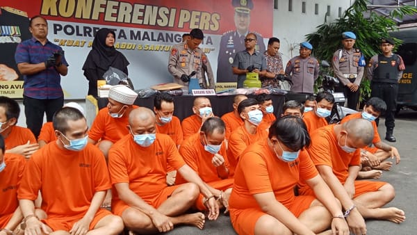 24 Kasus Pekat Terungkap, Polresta Malang Kota Amankan 36 Tersangka