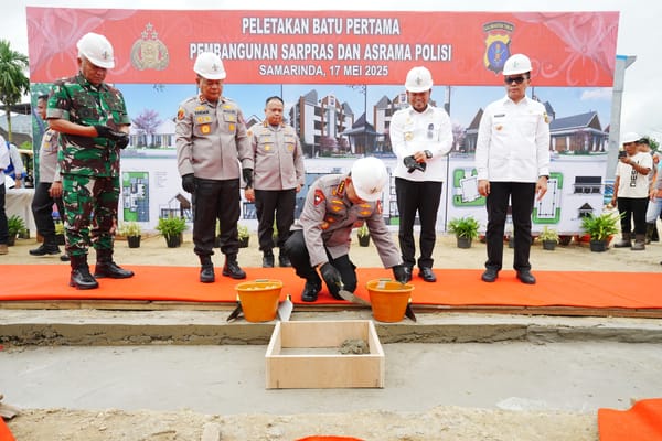 Ground Breaking Asrama Polresta Samarinda, Kapolri Tekankan Peningkatan Kualitas Layanan Polri