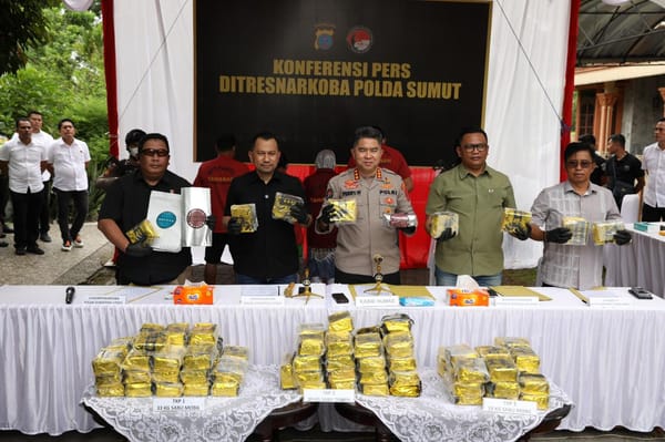 100 Kg Sabu Disamarkan dalam Bungkus Kopi, Polda Sumut Tangkap Empat Pelaku dan Buru Dua DPO