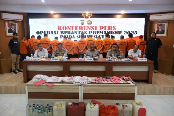Operasi 18 Hari, Polda Sulut Ungkap 189 Kasus Premanisme dan Amankan 63 Tersangka