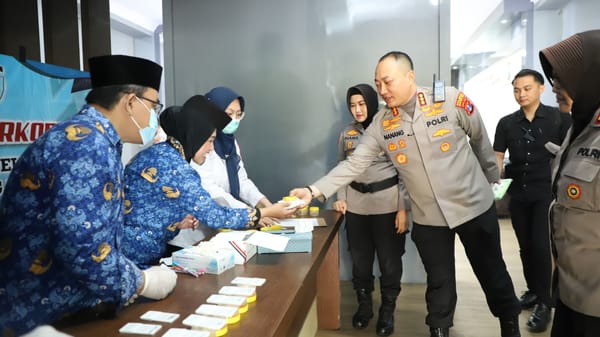 Tes Urine Dadakan di Polresta Malang Kota: Seluruh Pejabat Utama Negatif Narkoba