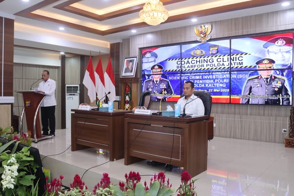 Bid Labfor Polda Jatim Gelar Coaching Clinic Forensik di Polda Kalteng
