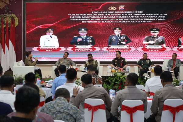 Polda Banten Gelar FGD Bersama Forkopimda, Bahas Strategi Berantas Premanisme